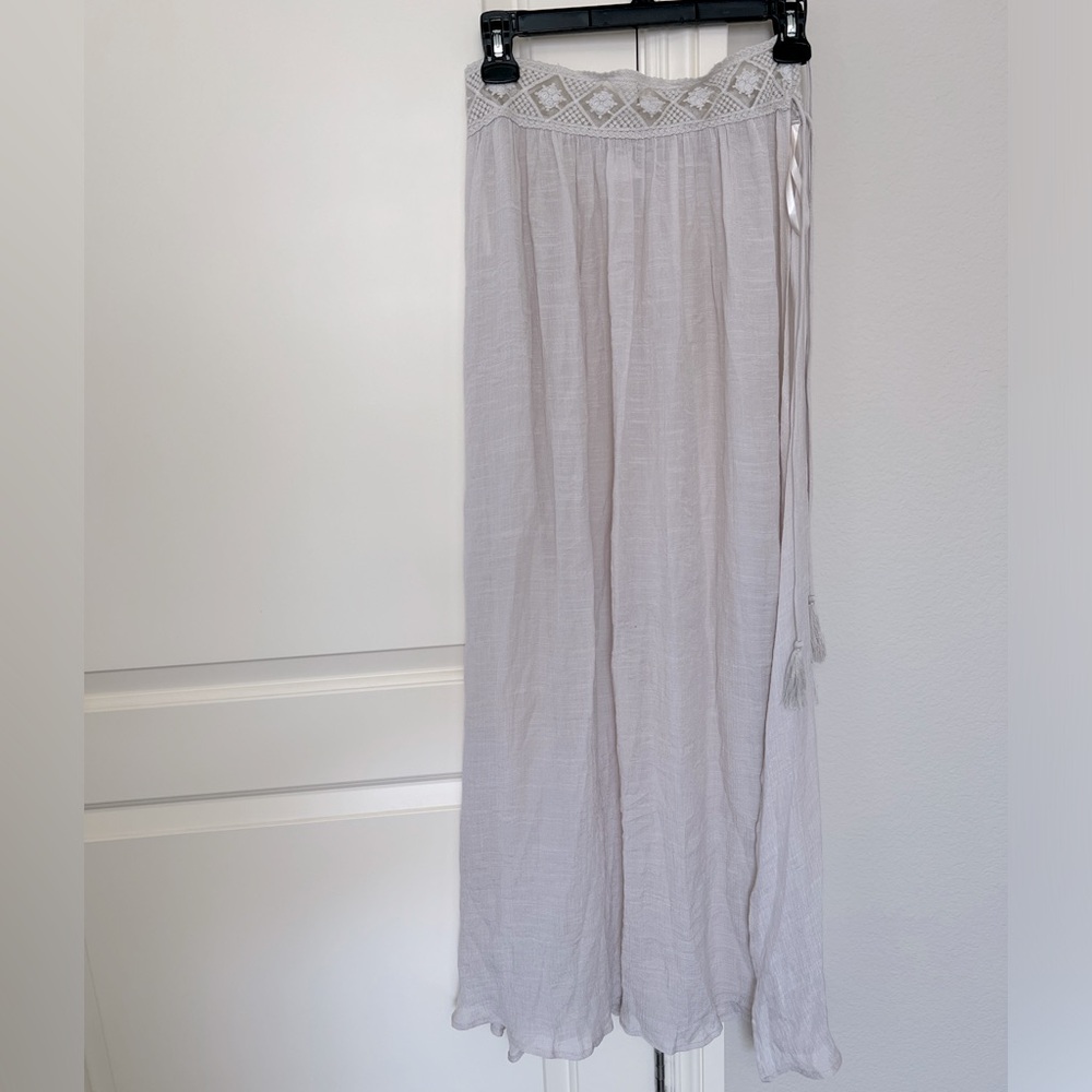 Darling Long sheer bathing suit cover-up skirt. New. Look at the detail.🤍